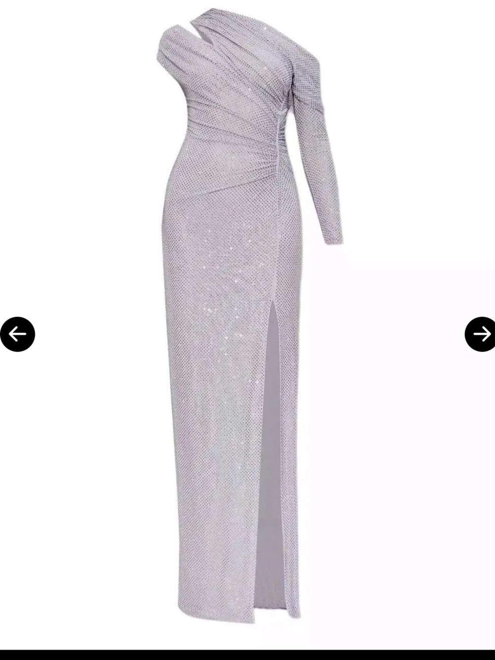 Self-Portrait Rhinestone- Embellished One-shoulder dress